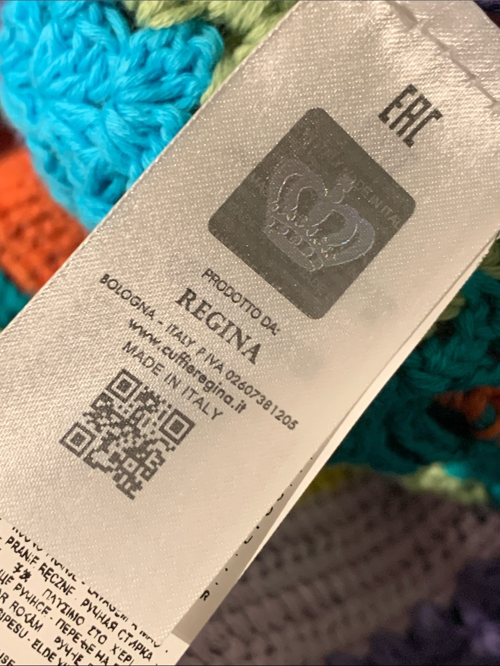 Made in italy 100%Cotton Granny square rainbow 🌈🦋🌺patchwork Cardigan Sweater - Picture 17 of 17